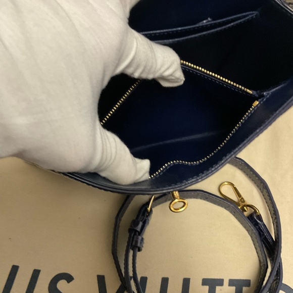 Louis Vuitton Dark Blue Alligator Satchel - Picture 12 of 16